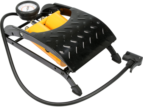 Accesorii pentru biciclete si motociclete - FOOT PUMP WITH GAUGE AND DOUBLE CYLINDER