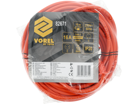 EXTENSION CABLE 10M ORANGE [3]
