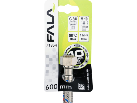CONNECTION HOSE F/M 3/8" M10X1 600MM [1]