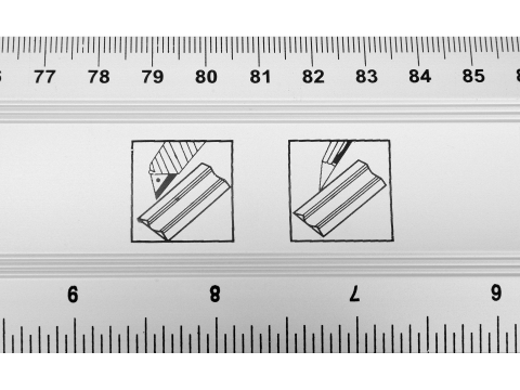ALUMINIUM RULER 1000 MM WITH HOLDER AND 2 VIALS [2]