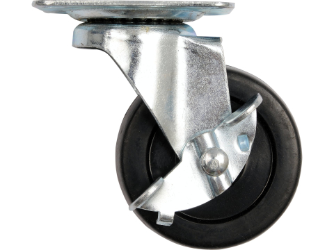 Transport si depozitare - SWIVEL CASTER WITH BLACK RUBBER WITH BRAKE
