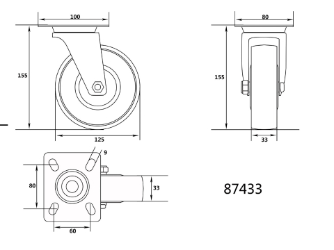 POLYAMIDE SWIVEL CASTER [1]