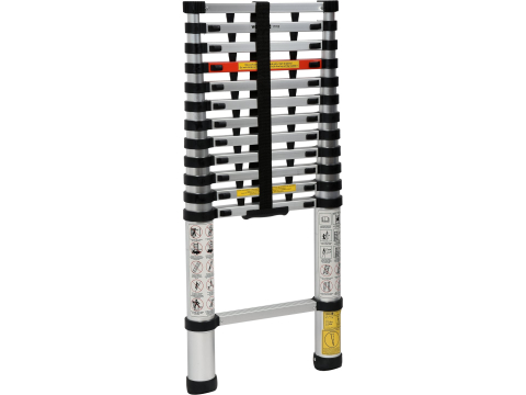 ALUMINIUM TELESCOPIC LADDER 3,8M 13STEPS [2]