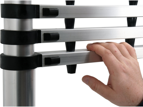 ALUMINIUM TELESCOPIC LADDER 3,8M 13STEPS [6]