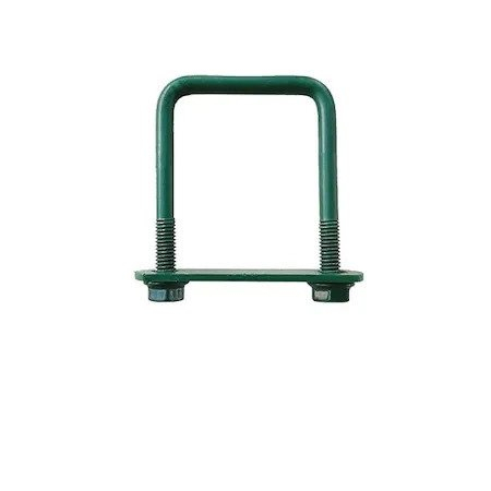 Cleme și Coliere pentru Gard - Set 10 Surub Colier Tip U Pentru Stalp 150x70 - VERDE RAL6005