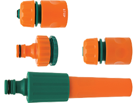 Articole pentru udat - ''4 PCS BASIC HOSE SET WITH TAP ADAPTOR 1/2-3/4''''