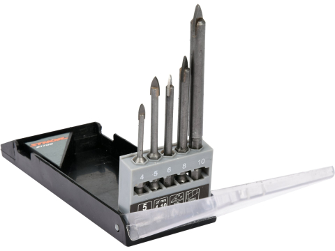 5PCS SET OF GLASS AND TILE DRILLS 4-10MM HEX [1]