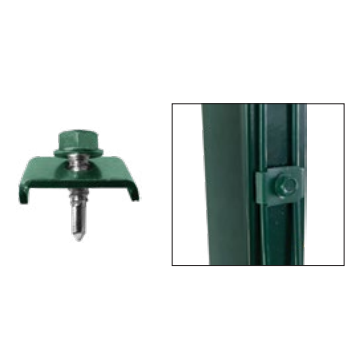 Set 100 buc  Clema Verde pentru fixare gard 20x30 cu surub autoforant 6.3X25 RAL6005 [1]