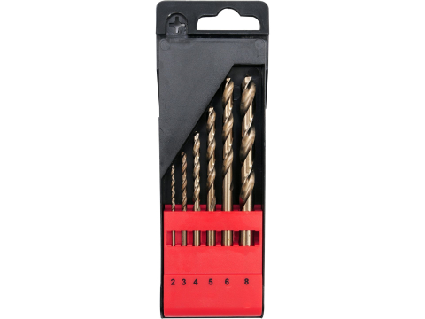 Accesorii si echipamente - CO-HSS TWIST DRILL BIT SET 6 PCS 2-8MM