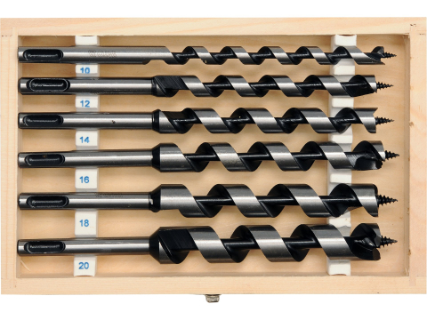 Accesorii si echipamente - 6PCS AUGER WOOD DRILL BIT SET 230MM