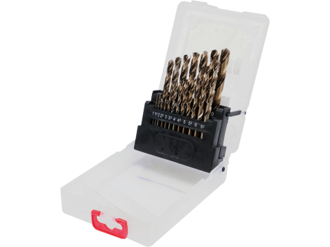 Accesorii si echipamente - CO-HSS TWIST DRILL BIT SET 19 PCS 1-10MM