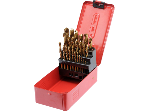 Accesorii si echipamente - TITANIUM TWIST DRILL SET HSS