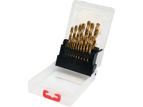 Accesorii si echipamente - TWIST DRILL BIT SET HSS-TIN 19PCS 1-10MM