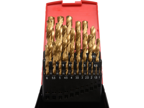 TWIST DRILL BIT SET HSS-TIN 25PCS 1-13MM [1]