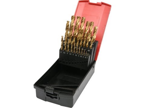 Găurire și alezare - TWIST DRILL BIT SET HSS-TIN 25PCS 1-13MM