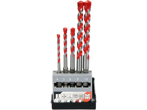 SET OF 5PCS UNIVERSAL DRILLS WITH HEX SHANK 4-10MMn [1]
