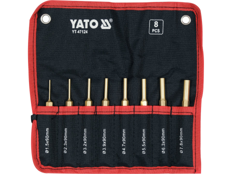 Răngi, dălți și târnăcoape - BRASS PUNCH DRIVE PIN SET 8PCS