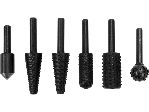 Polizare si polisare - 6PCS SET OF ROTARY RASPS FOR METAL (3PCS) AND WOOD (3PCS)
