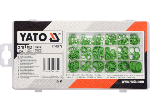 270 PCS HNBR O- RINGS ASSORTMENT FOR HNBR AIR CONDITIONING, COLOUR: GREEN [1]