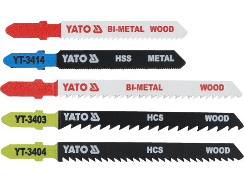 Taiere - JIG SAW BLADES TYPE T, MIX- FOR WOOD AND METAL, 5 PCS