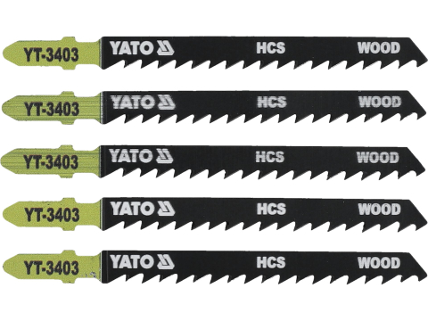 Taiere - JIG SAW BLADE TYPE T, 6 TPI, FOR WOOD, 5 PCS