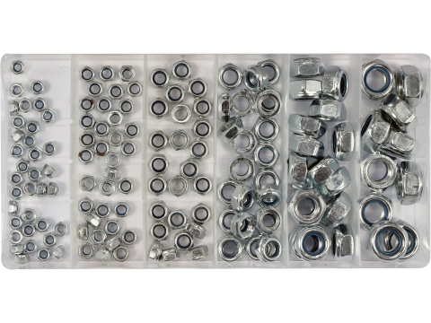 Piese standardizate pentru atelier - 146 PCS SELF LOCKING METRIC NUTS ASSORTMENT