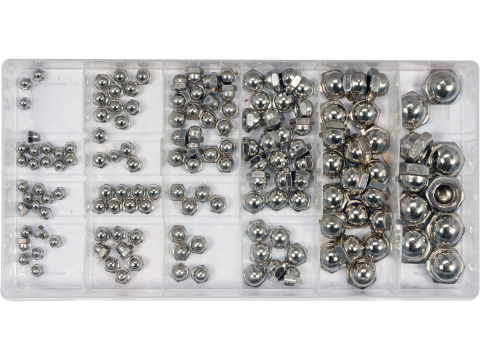 Piese standardizate pentru atelier - 150 PCS STAINLESS STEEL METRIC NUTS ASSORTMENT