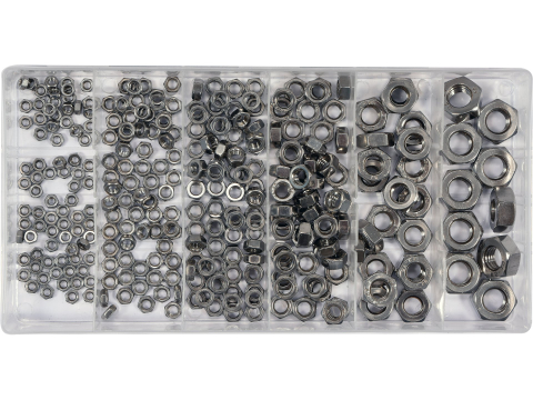 Piese standardizate pentru atelier - 300 PCS STAINLESS STEEL METRIC NUTS ASSORTMENT