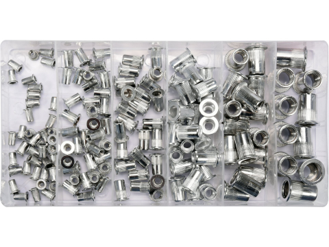 Nituire și sertizare - 150 PCS M3-M10 MIXED THREADED ALUMINIUM RIVET NUTS