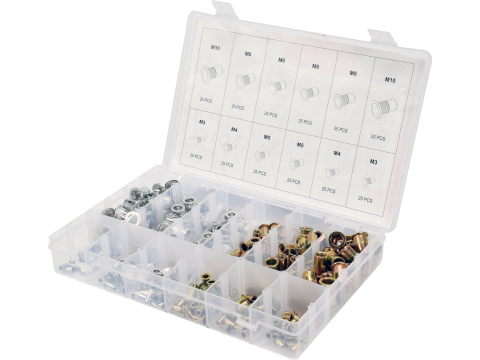 300 PCS M3-M10 MIXED THREADED ALUMINIUM AND STEEL RIVET NUTS [1]