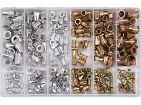 Scule de mână - 300 PCS M3-M10 MIXED THREADED ALUMINIUM AND STEEL RIVET NUTS