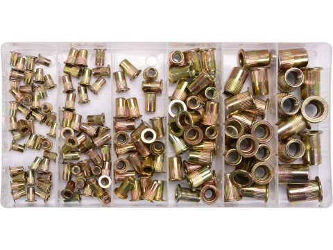Nituire și sertizare - 150 PCS M3-M10 MIXED THREADED STEEL RIVET NUTS