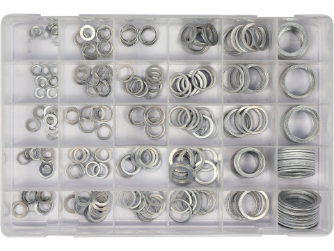 Piese standardizate pentru atelier - 300 PCS ALUMINIUM SEALING RINGS ASSORTMENT