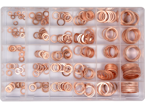 Piese standardizate pentru atelier - 300 PCS COPPER SEALING RINGS ASSORTMENT ( SOFT TYPE)