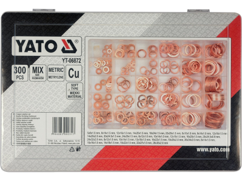 300 PCS COPPER SEALING RINGS ASSORTMENT ( SOFT TYPE) [1]