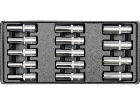Dulapuri - PVC TRAY WITH 14PCS DEEP SOCKET SET 8~21MM