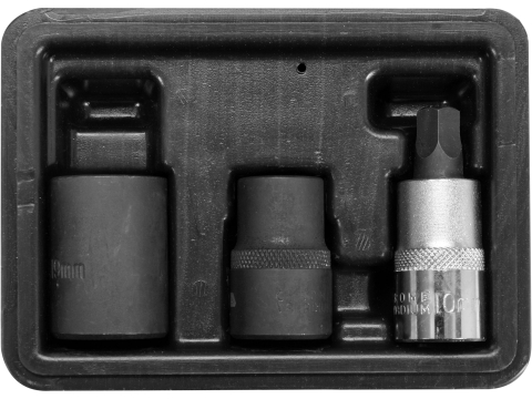 Scule speciale - 3PCS PENTAGON BRAKE SOCKET BIT SET 1/2"