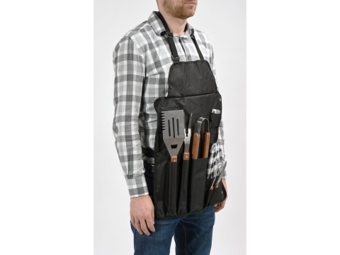 BBQ NYLON APRON WITH 8PCS ACCESSORIES [5]