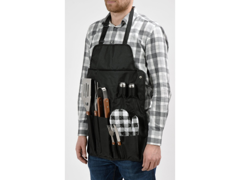 BBQ NYLON APRON WITH 8PCS ACCESSORIES [6]