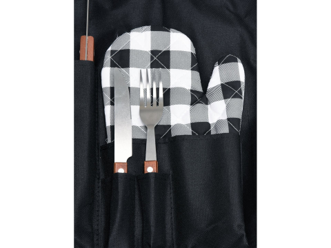 BBQ NYLON APRON WITH 8PCS ACCESSORIES [2]