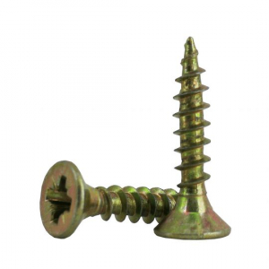 Suruburi pentru Pal si Lemn - Surub pentru PAL si lemn cap inecat 2,5x20 PZ1 - Zincat Galben - 1.000 buc/Cutie