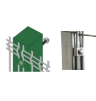 Surub T pentru Gard M8 x 80 mm, Fixare Panouri de Gard pe Stalpi Rectangulari 60 mm, Vopsit RAL 6005 SG880EVS [1]