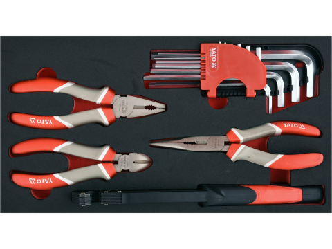 TOOL TROLLEY WITH 3 PARTS WITH TOOLS [12]