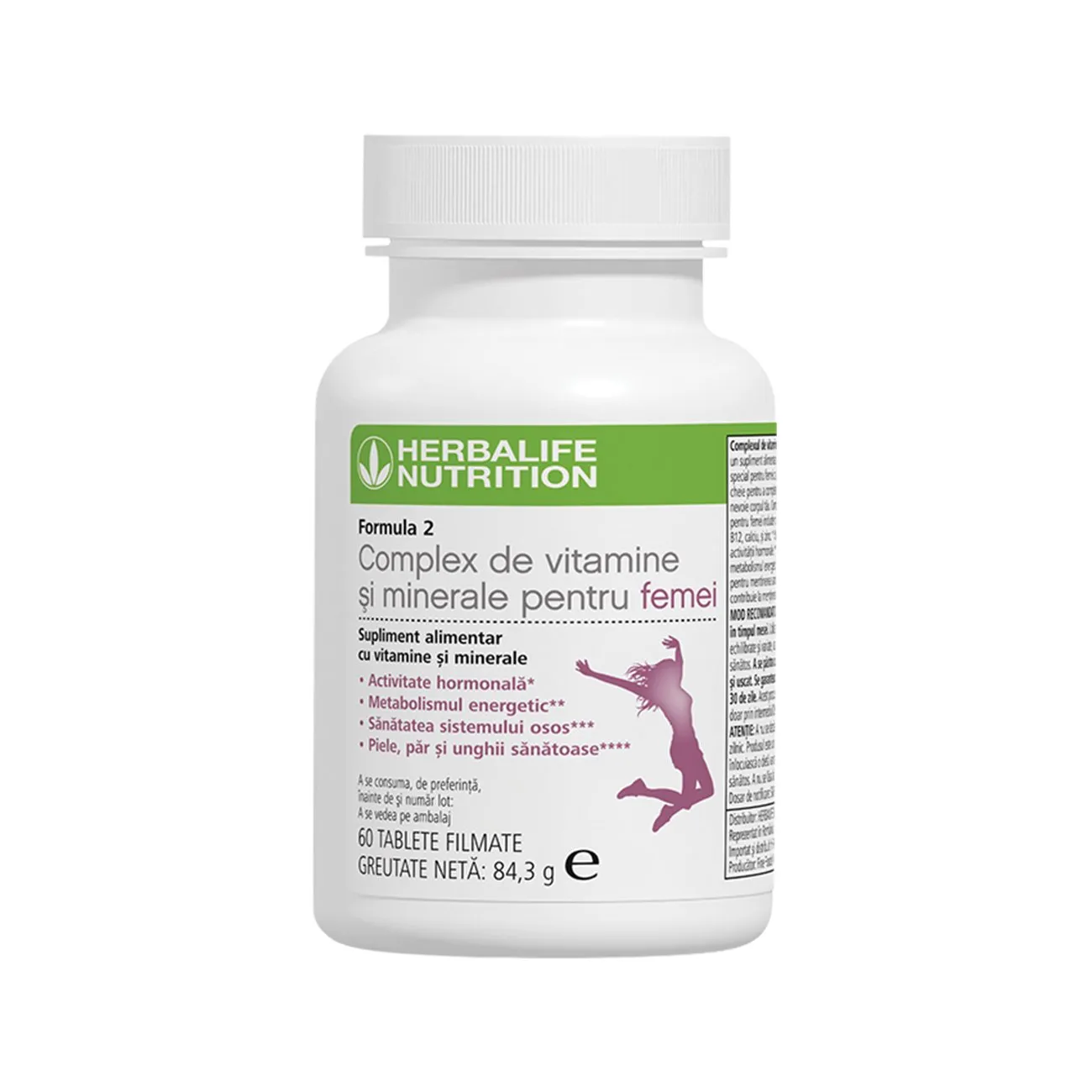 Formula 2 Complex de Vitamine și Minerale pentru Femei Herbalife 60 de tablete