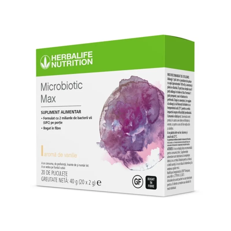 Suplimente Herbalife - Microbiotic Max Vanilie Herbalife 20 pliculețe