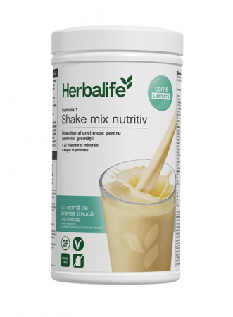 Shake Formula 1 Ananas și nucă de cocos Herbalife 550 g (Ediție limitată)