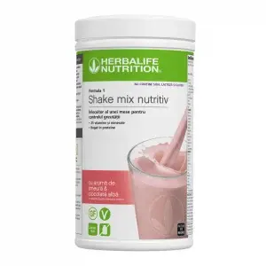 Shake Formula 1 Fără alergeni Zmeură și ciocolată albă Herbalife 500g