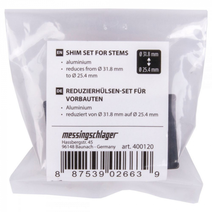 Adaptor ghidon / pipa M-Wave Ø31.8 - Ø25.4 mm aluminiu [3]