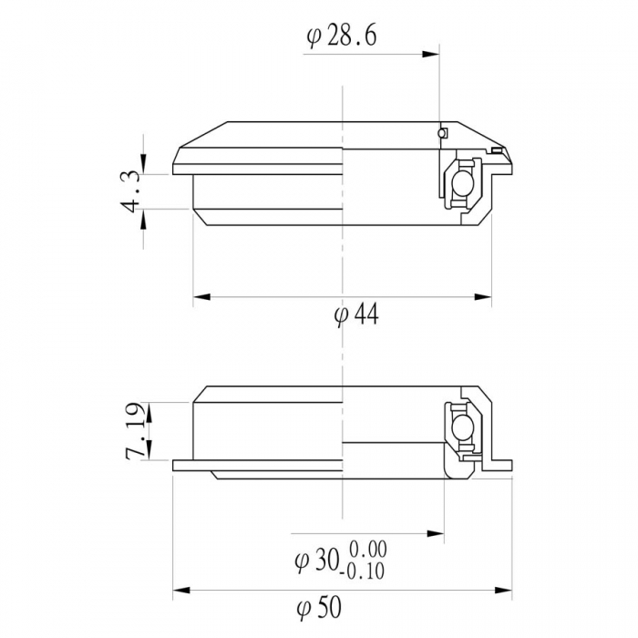 Cuvete semi-integrate Tange Seiki, Ø44 mm, 1 1/8'' Ahead, rulmenti [3]