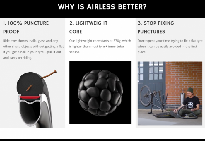 Anvelopa plina Tannus Airless Shield, 700x40C, Midnight Negru [5]